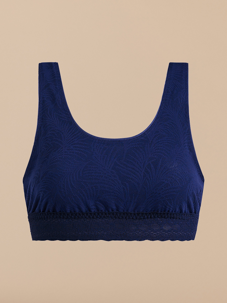 All Over Lace Scoop Bralette | Midnight Navy