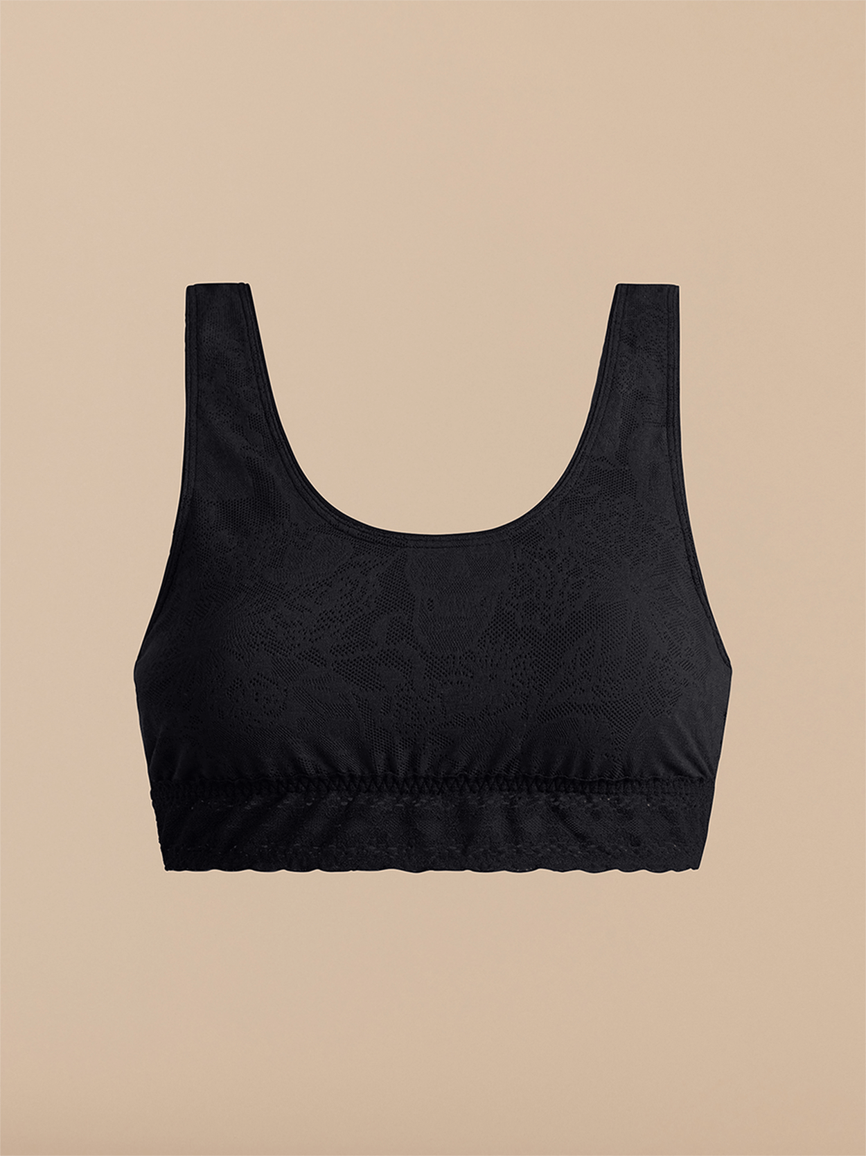 All Over Lace Scoop Bralette | Black Dead Flowers