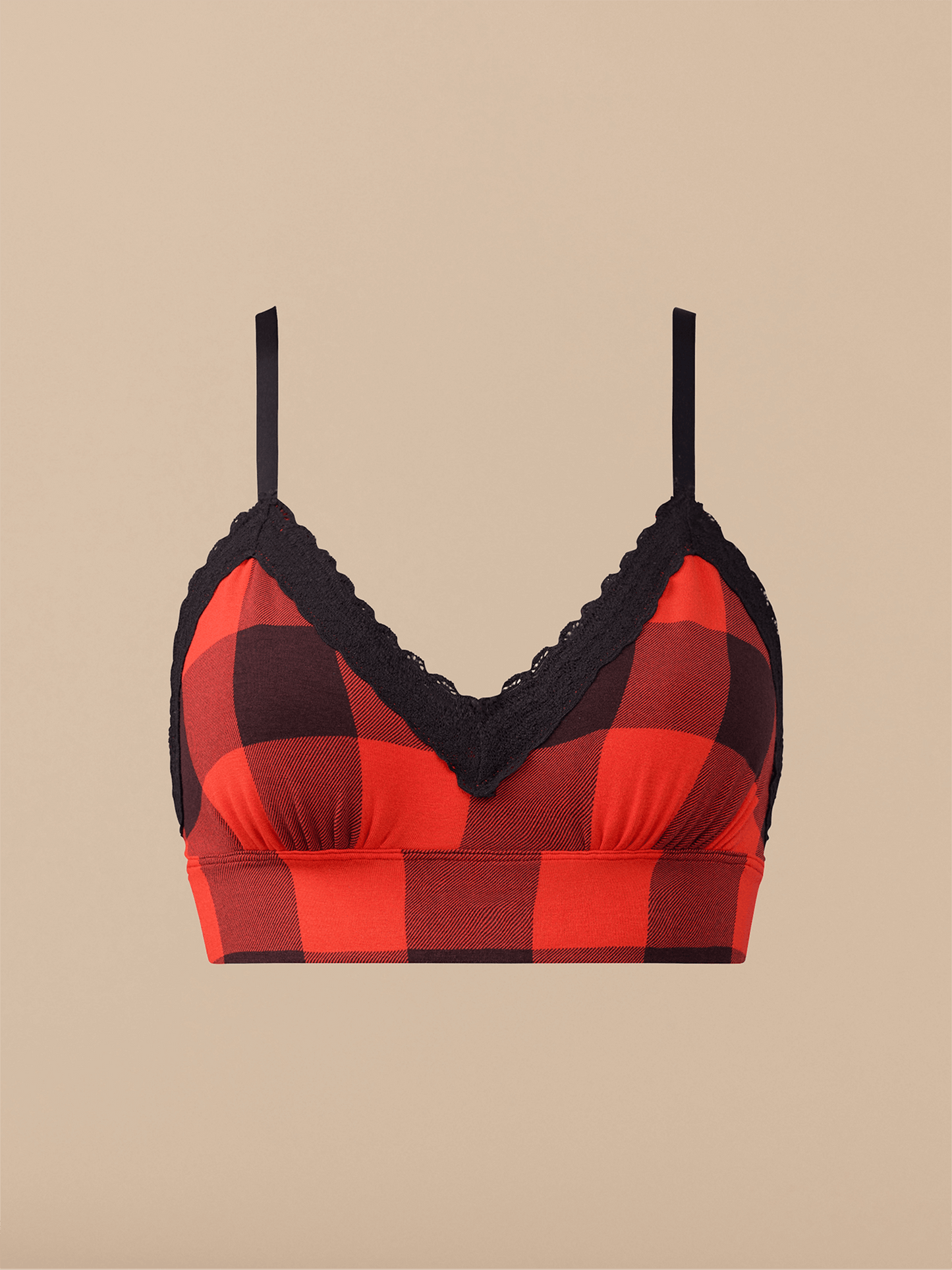 UltraModal™ Lace Plunge Bralette | Buffalo Plaid