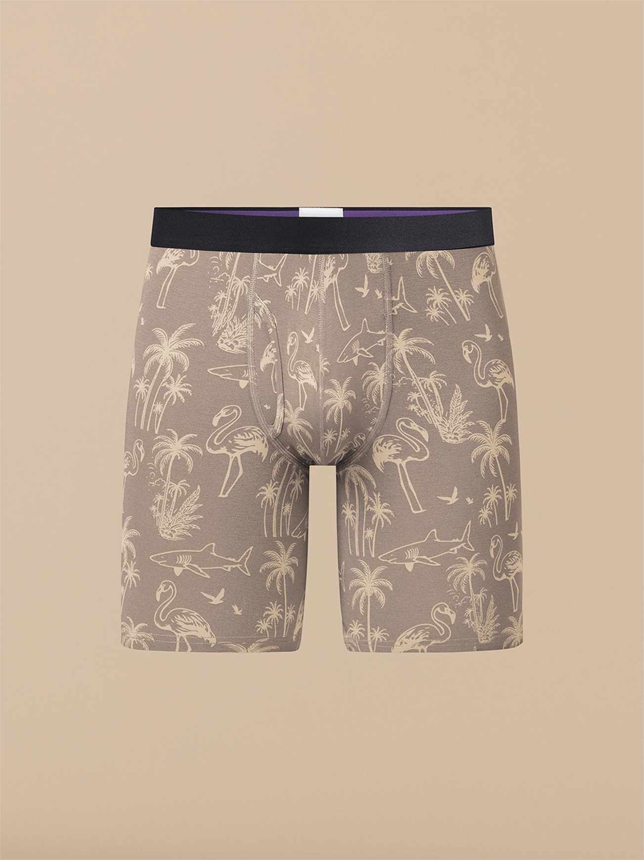 UltraModal™ Core Ball Caddy™ Long Boxer Brief w/ Fly | Grey Wild Life