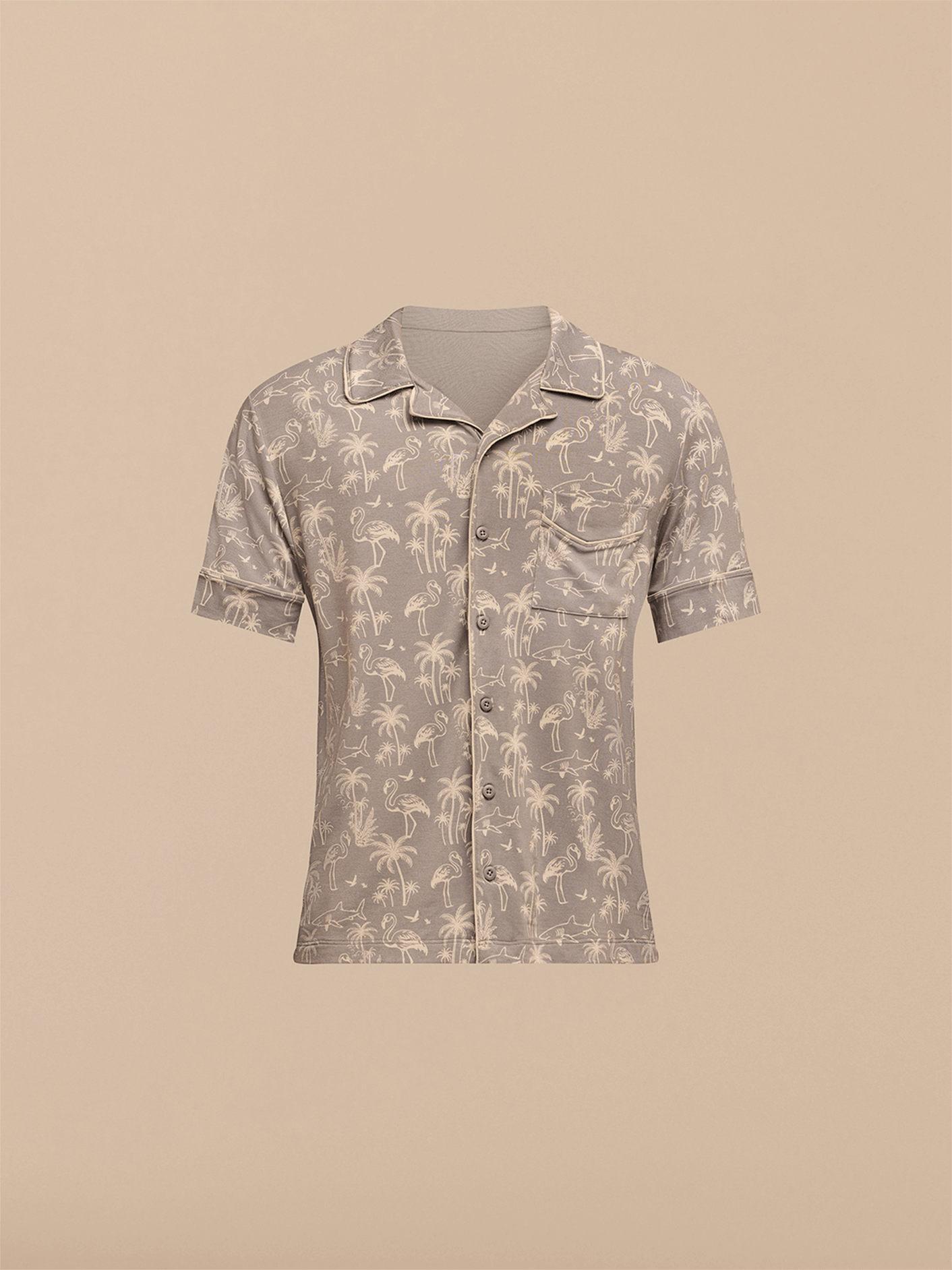 UltraModal™ Short Sleeve PJ Set - Men's | Grey Wild Life