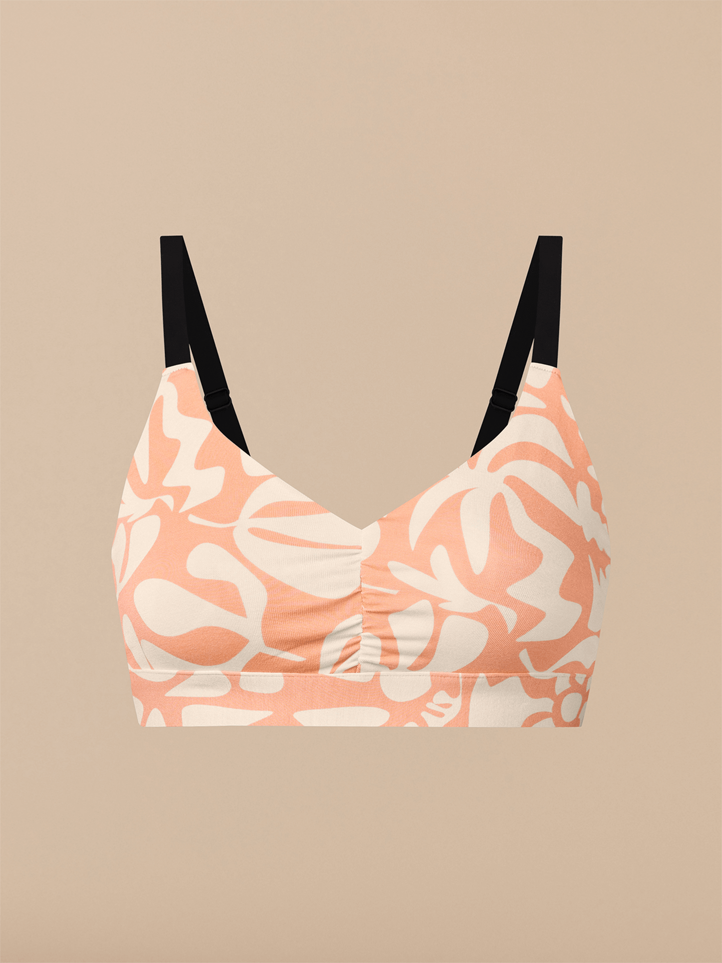 Curvy UltraModal™ FeelFree Ruched Bralette | Coral Heatwave