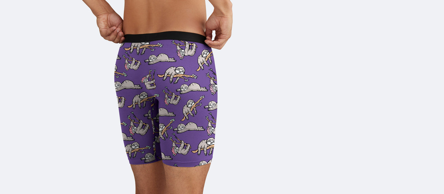 UltraModal™ Core Long Boxer Brief w/ Fly | Peace, Love, & Sloth