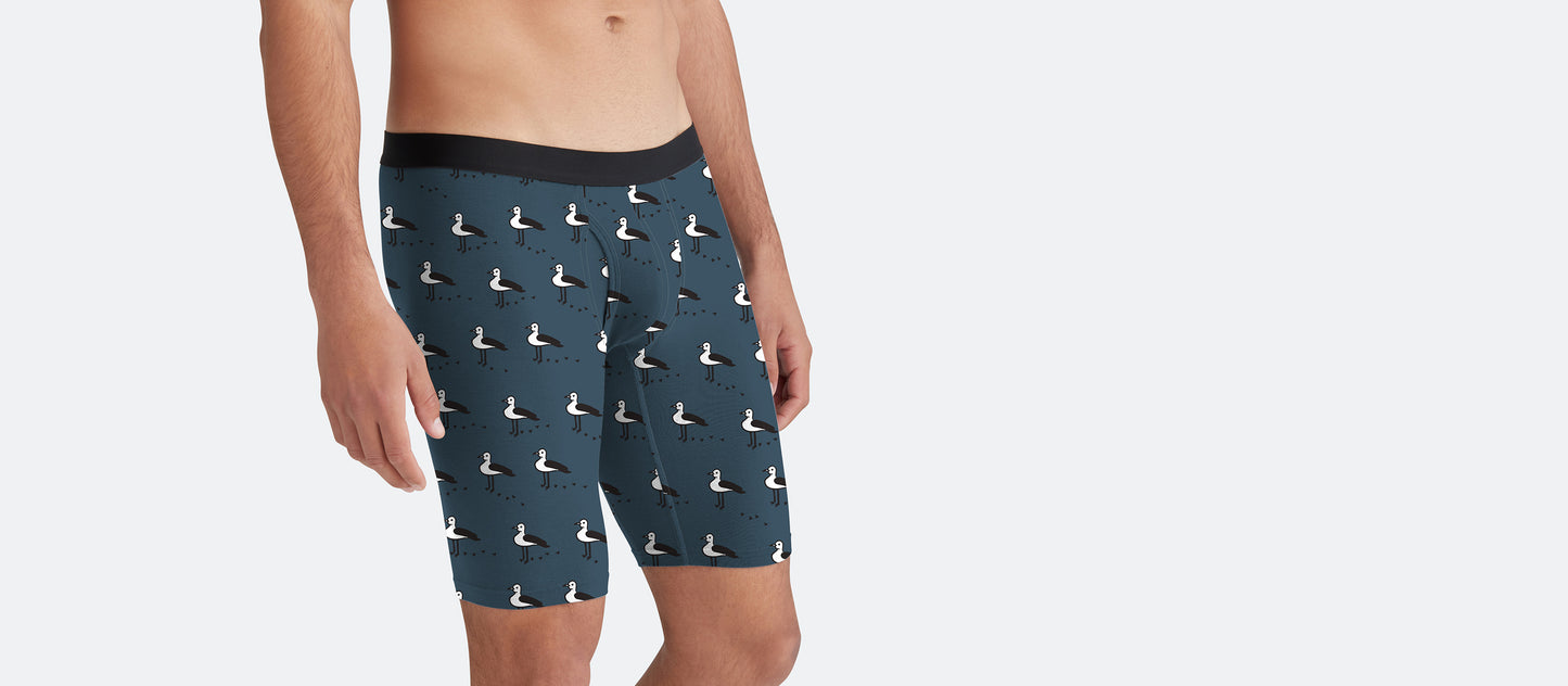 UltraModal™ Core Long Boxer Brief w/ Fly | Beach Birds