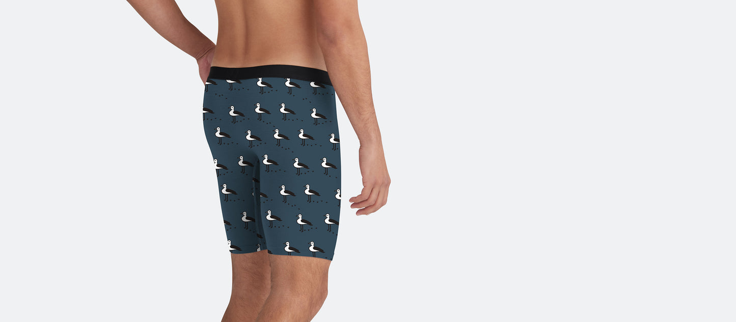 UltraModal™ Core Long Boxer Brief w/ Fly | Beach Birds