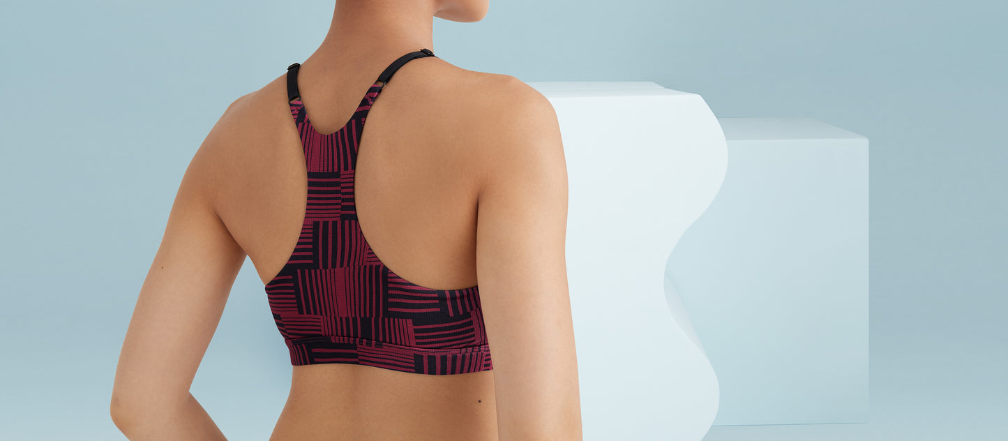 MoveMe Racerback Bralette | Basket Plaid