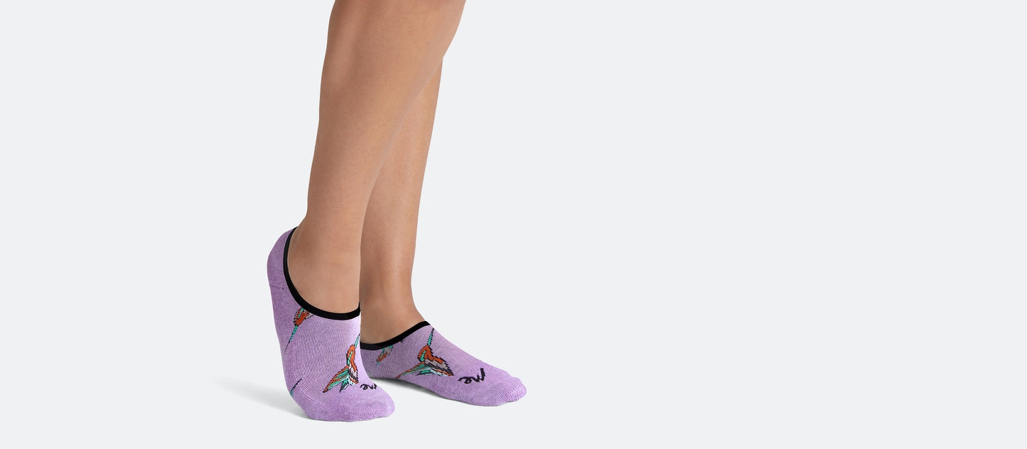 Heritage No Show Sock | Hummingbirds