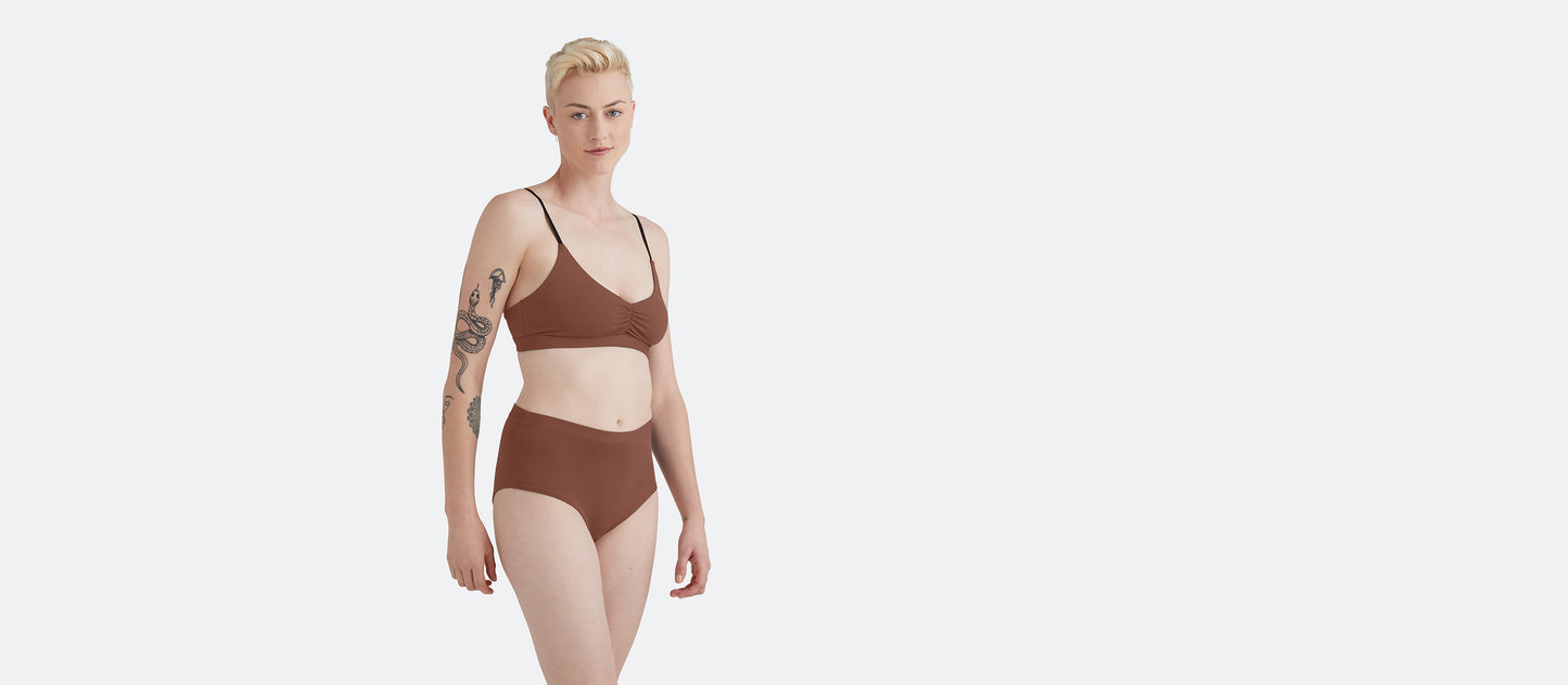 UltraModal™ FeelFree Ruched Bralette | Walnut Shell