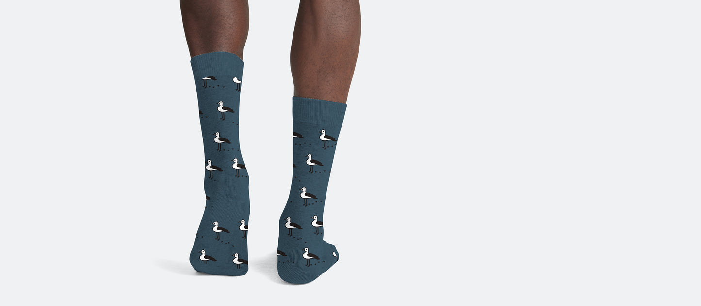 Heritage Crew Sock | Beach Birds