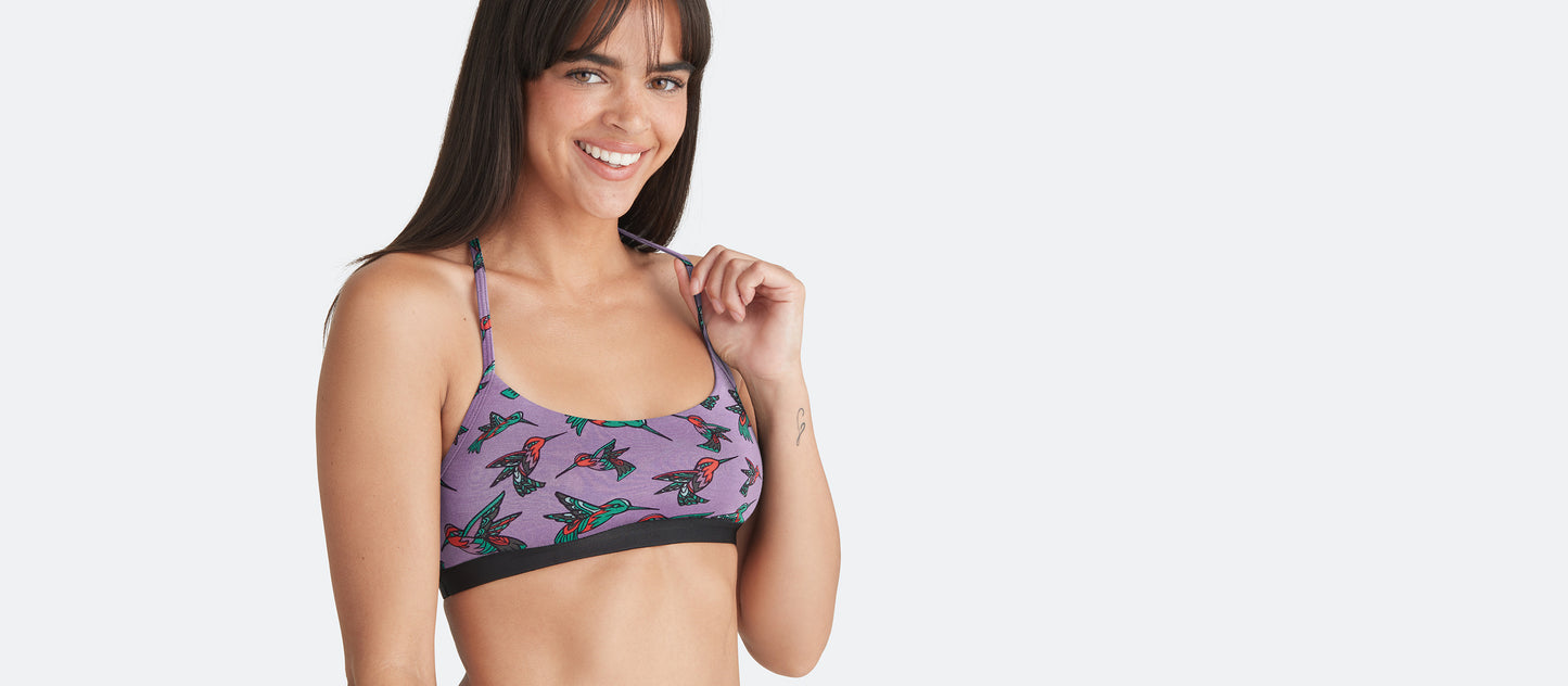 UltraModal™ Core T-Back Bralette | Hummingbirds