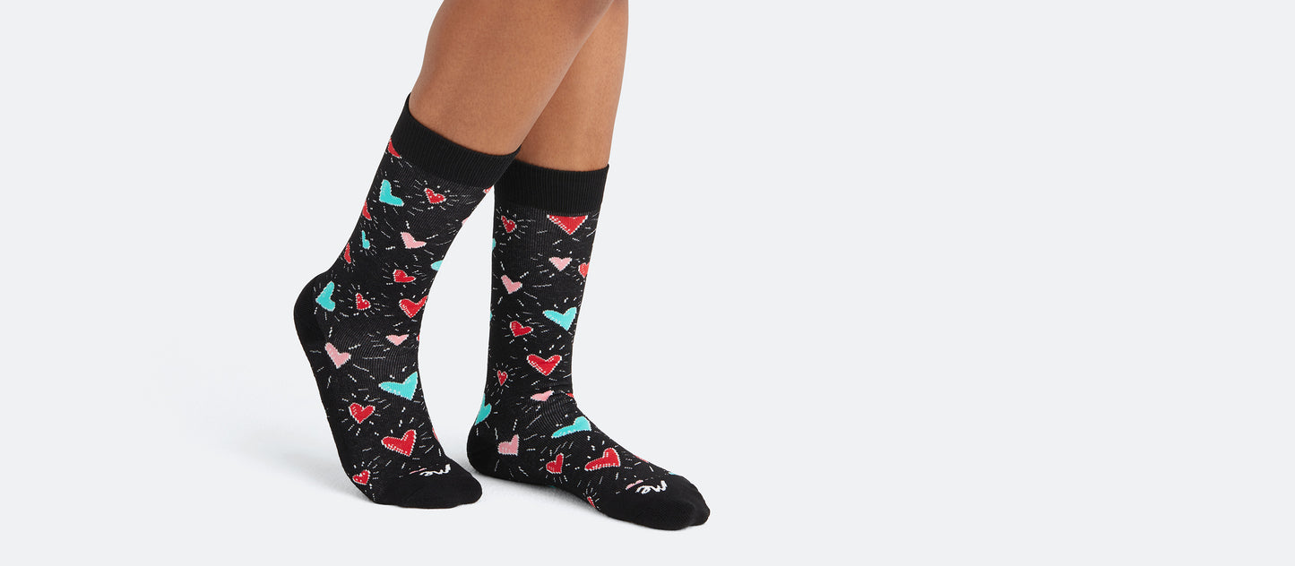 Heritage Crew Sock | Heart Beats