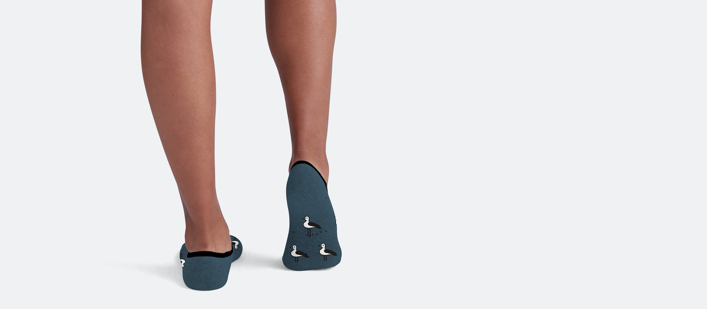 Heritage No Show Sock | Beach Birds