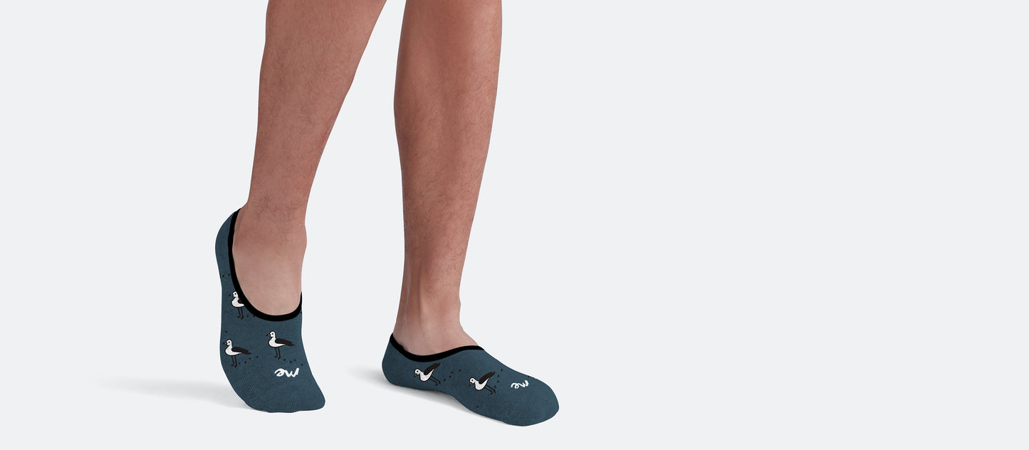 Heritage No Show Sock | Beach Birds