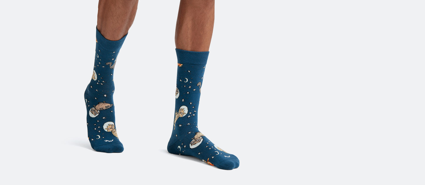 Heritage Crew Sock | Houston, We Have A Purr-oblem