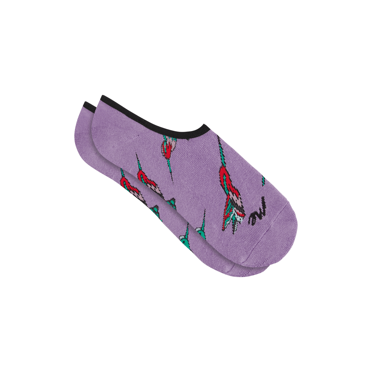 Heritage No Show Sock | Hummingbirds