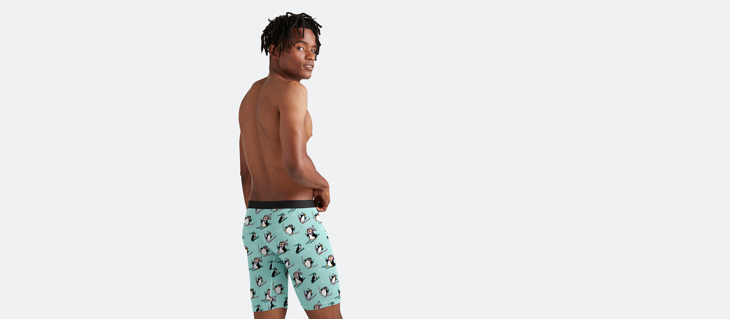 UltraModal™ Core Long Boxer Brief w/ Fly | Penguins on Skis