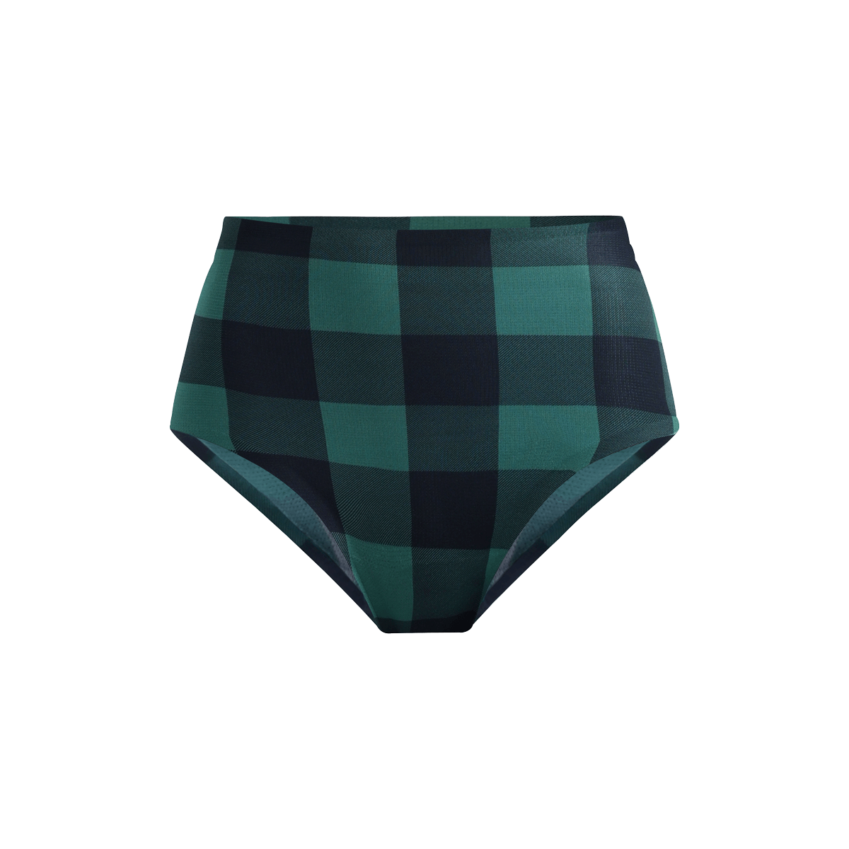 MoveMe High-Waisted Cheeky | Green Plaid