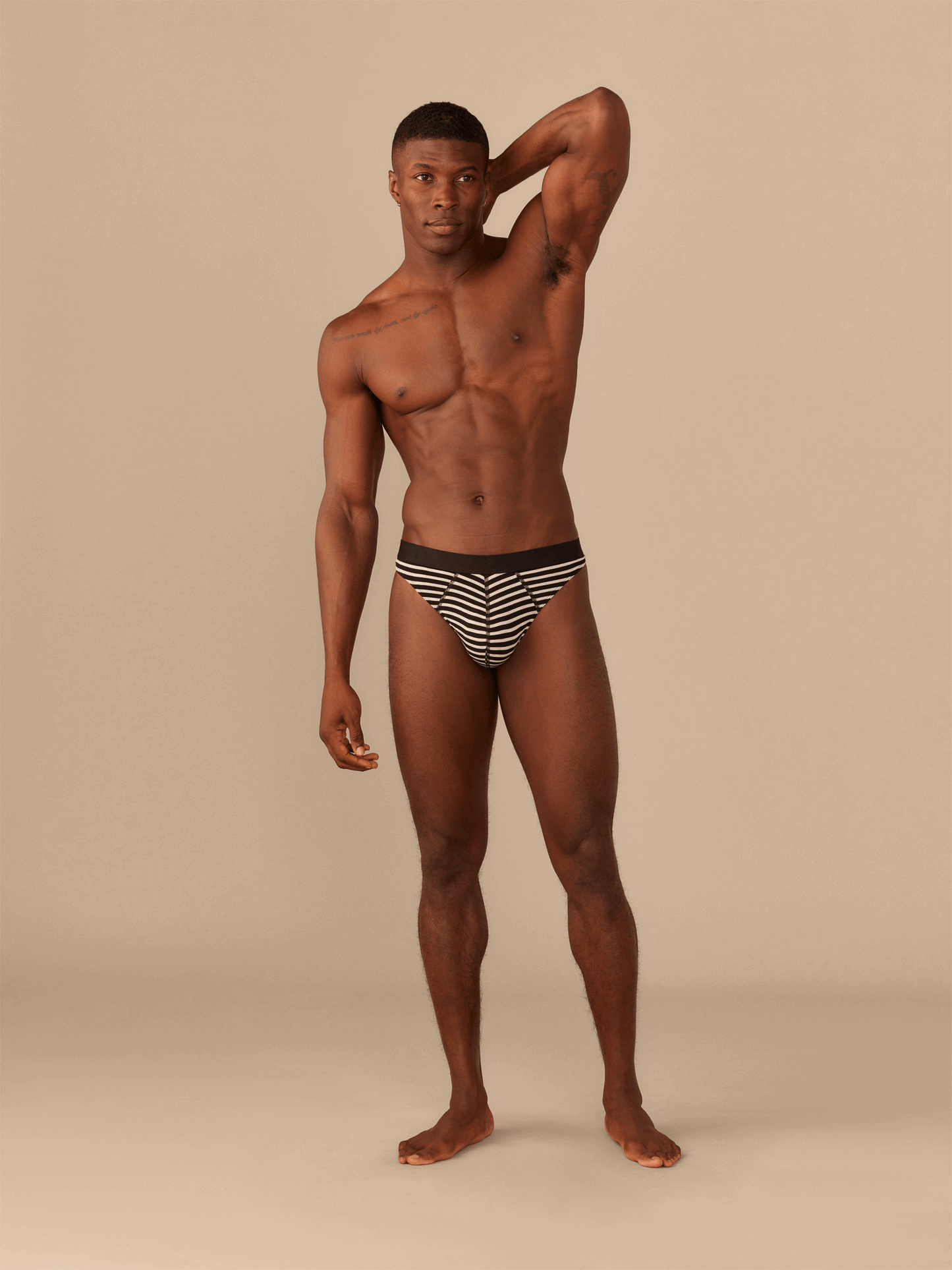 UltraModal™ Core Pouch Front Thong | Heather Grey Stripes