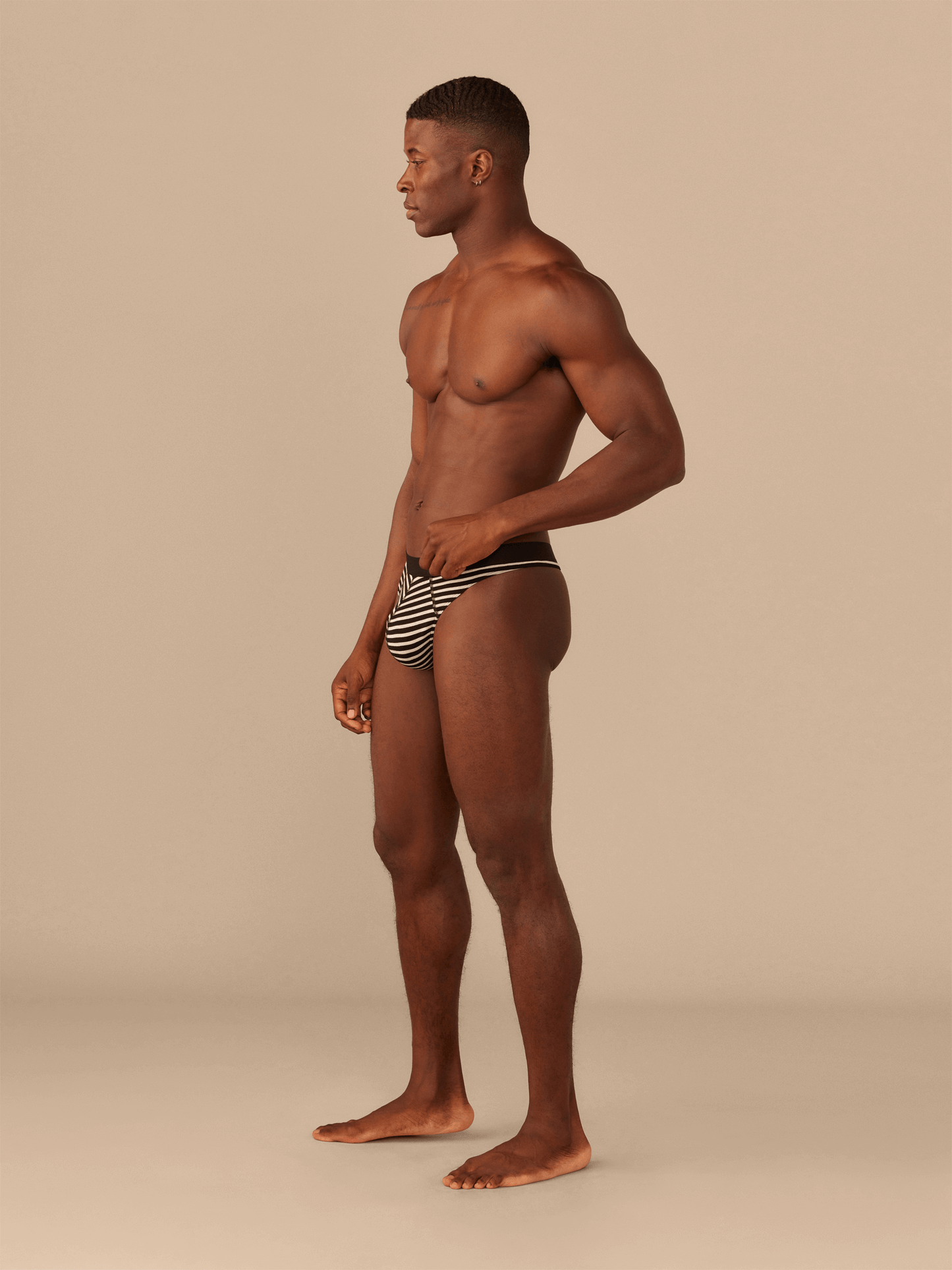 UltraModal™ Core Pouch Front Thong | Heather Grey Stripes