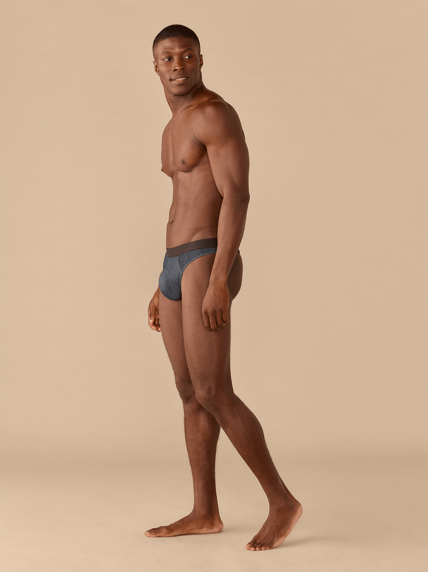 UltraModal™ Core Pouch Front Thong | Heather Charcoal
