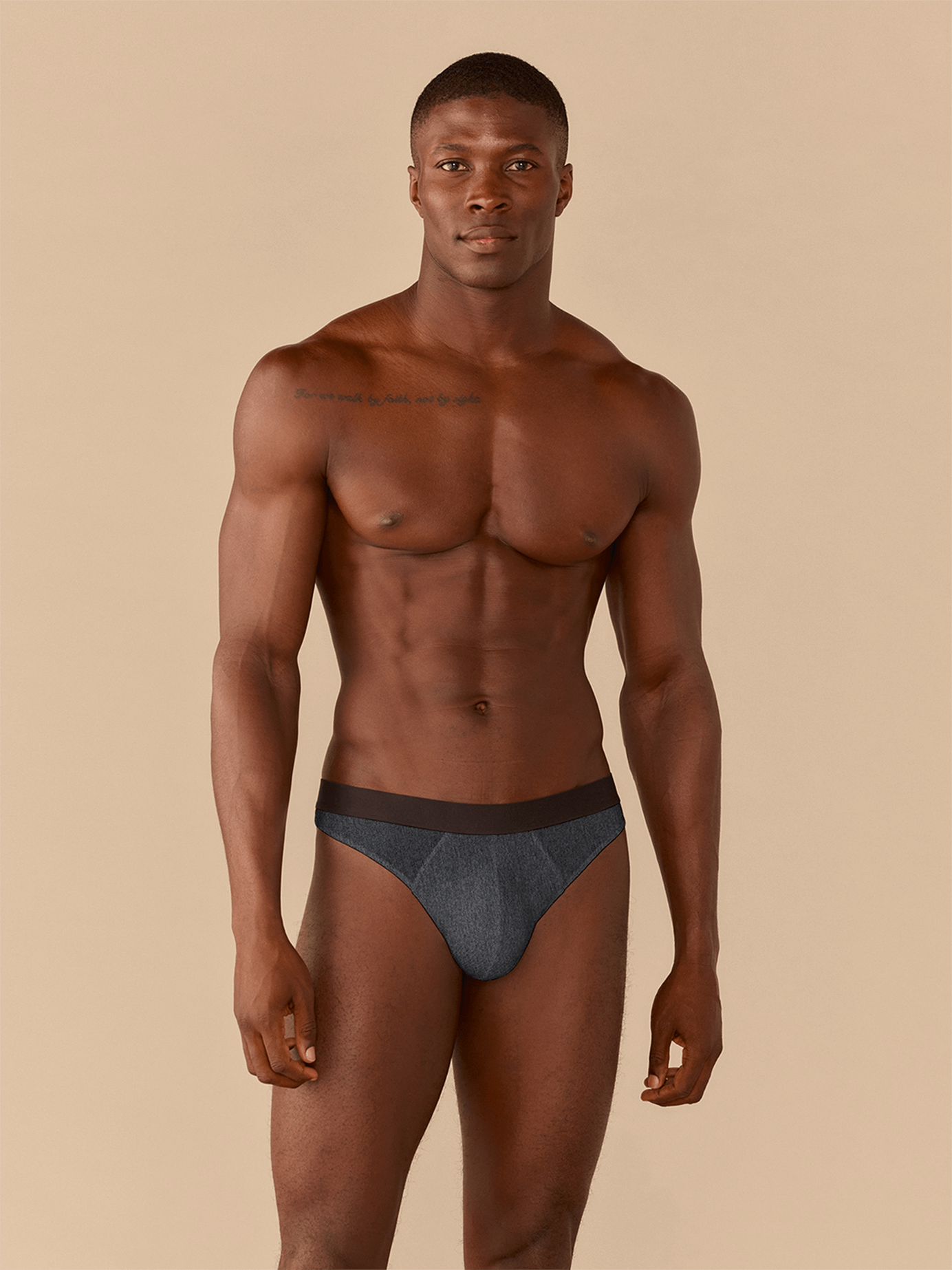 UltraModal™ Core Pouch Front Thong | Heather Charcoal