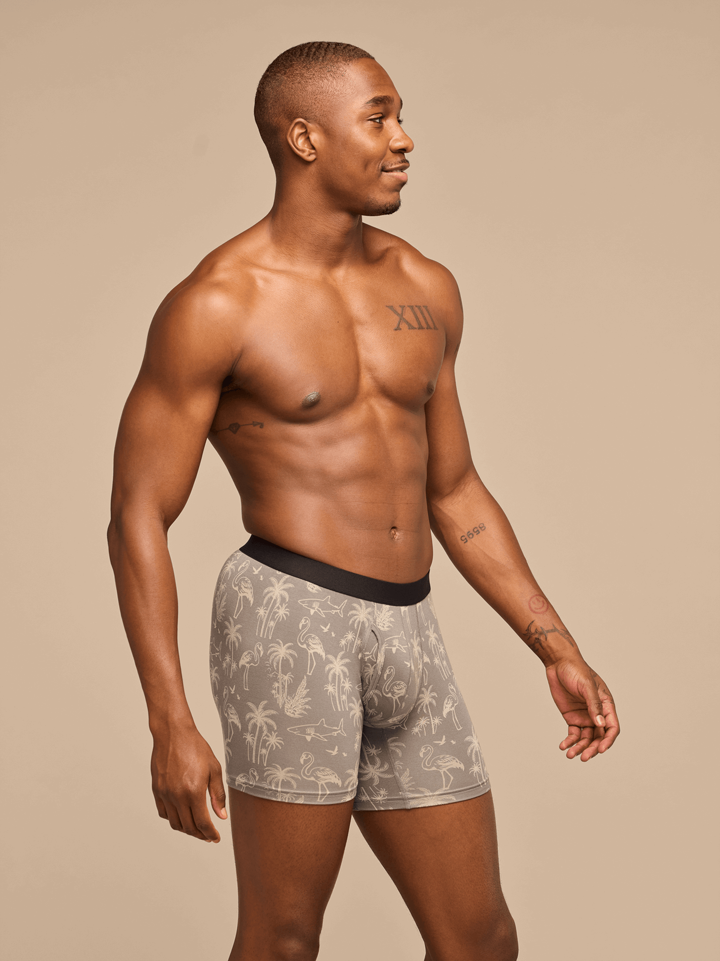 UltraModal™ Core Boxer Brief w/ Fly | Grey Wild Life