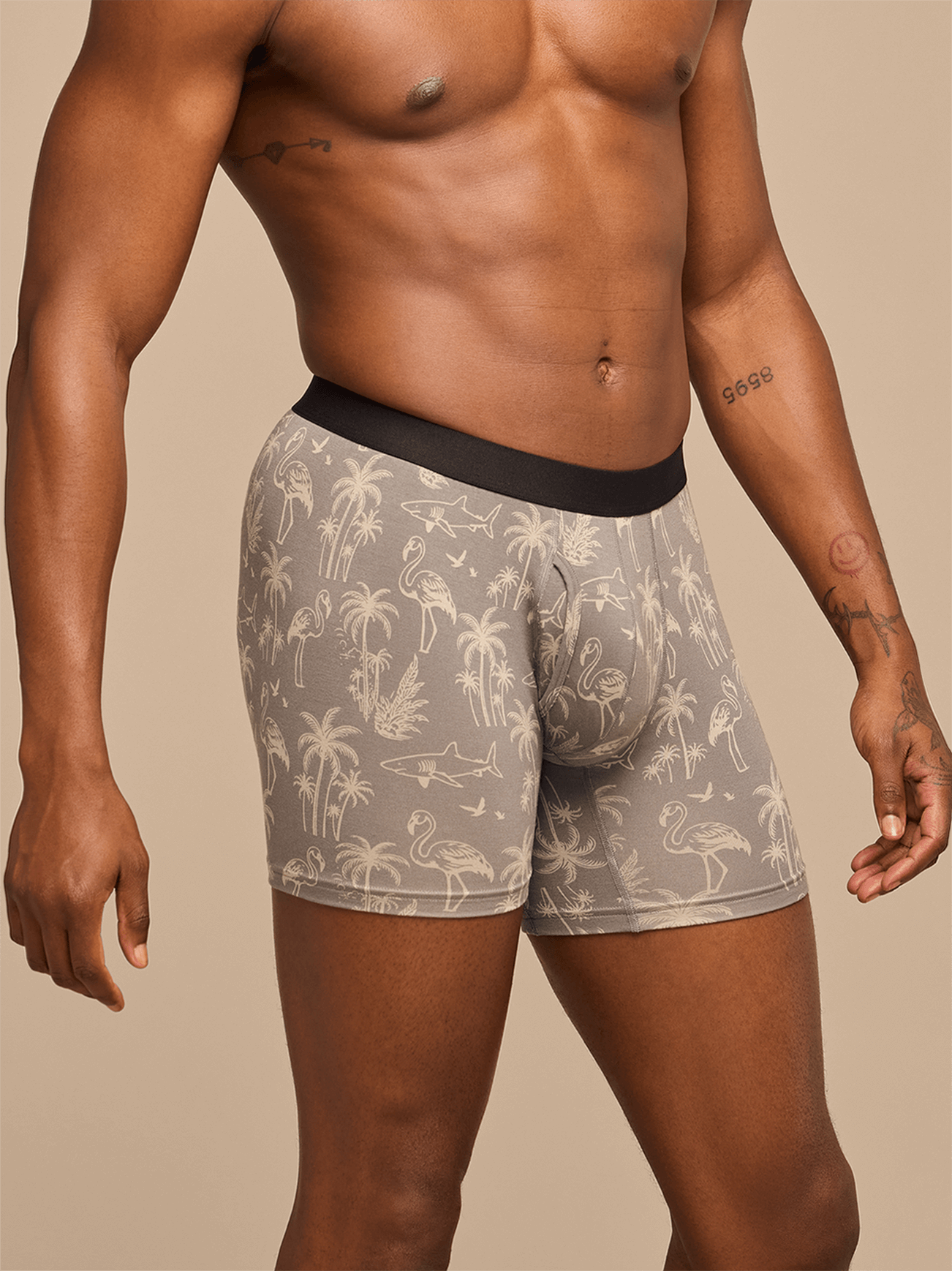 UltraModal™ Core Boxer Brief w/ Fly | Grey Wild Life