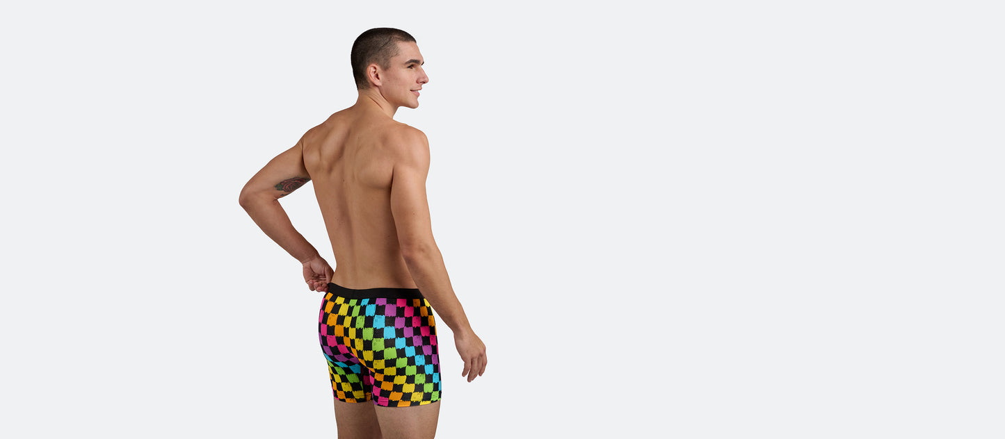 UltraModal™ Core Boxer Brief w/ Fly | Rainbow Check
