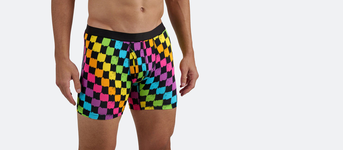 UltraModal™ Core Boxer Brief w/ Fly | Rainbow Check