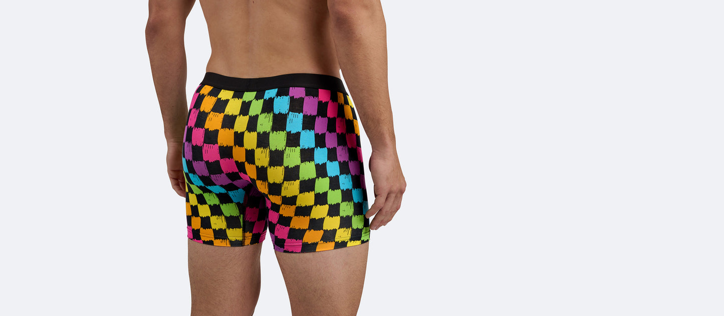 UltraModal™ Core Boxer Brief w/ Fly | Rainbow Check