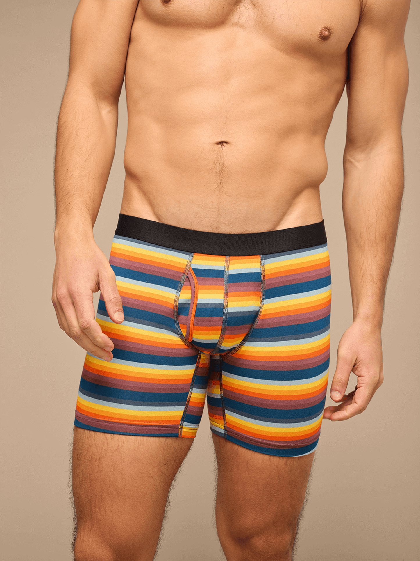 UltraModal™ Core Boxer Brief w/ Fly | Sunrise Stripes