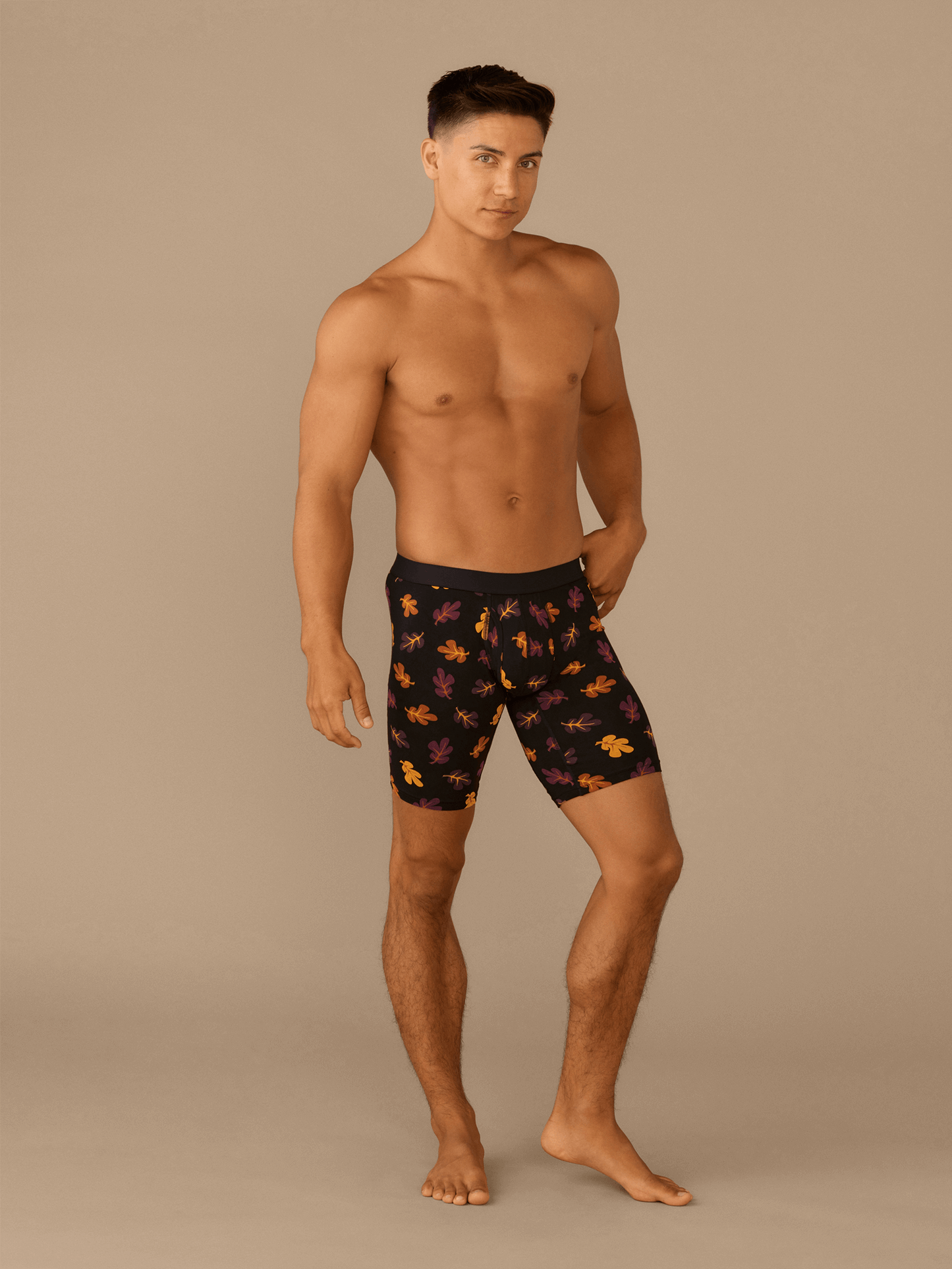 UltraModal™ Core Long Boxer Brief w/ Fly | Fall Leaves