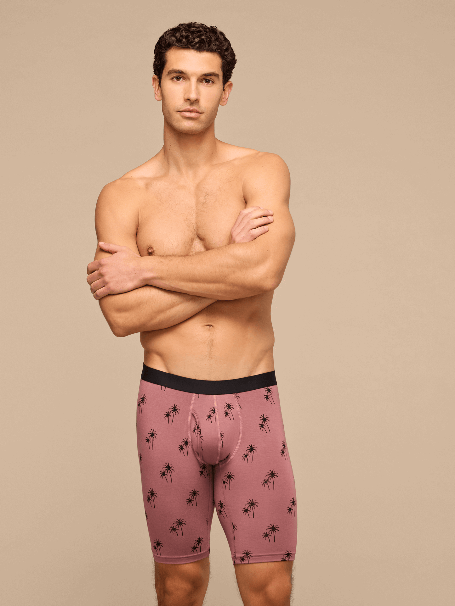 UltraModal™ Core Long Boxer Brief w/ Fly | Faded Palms