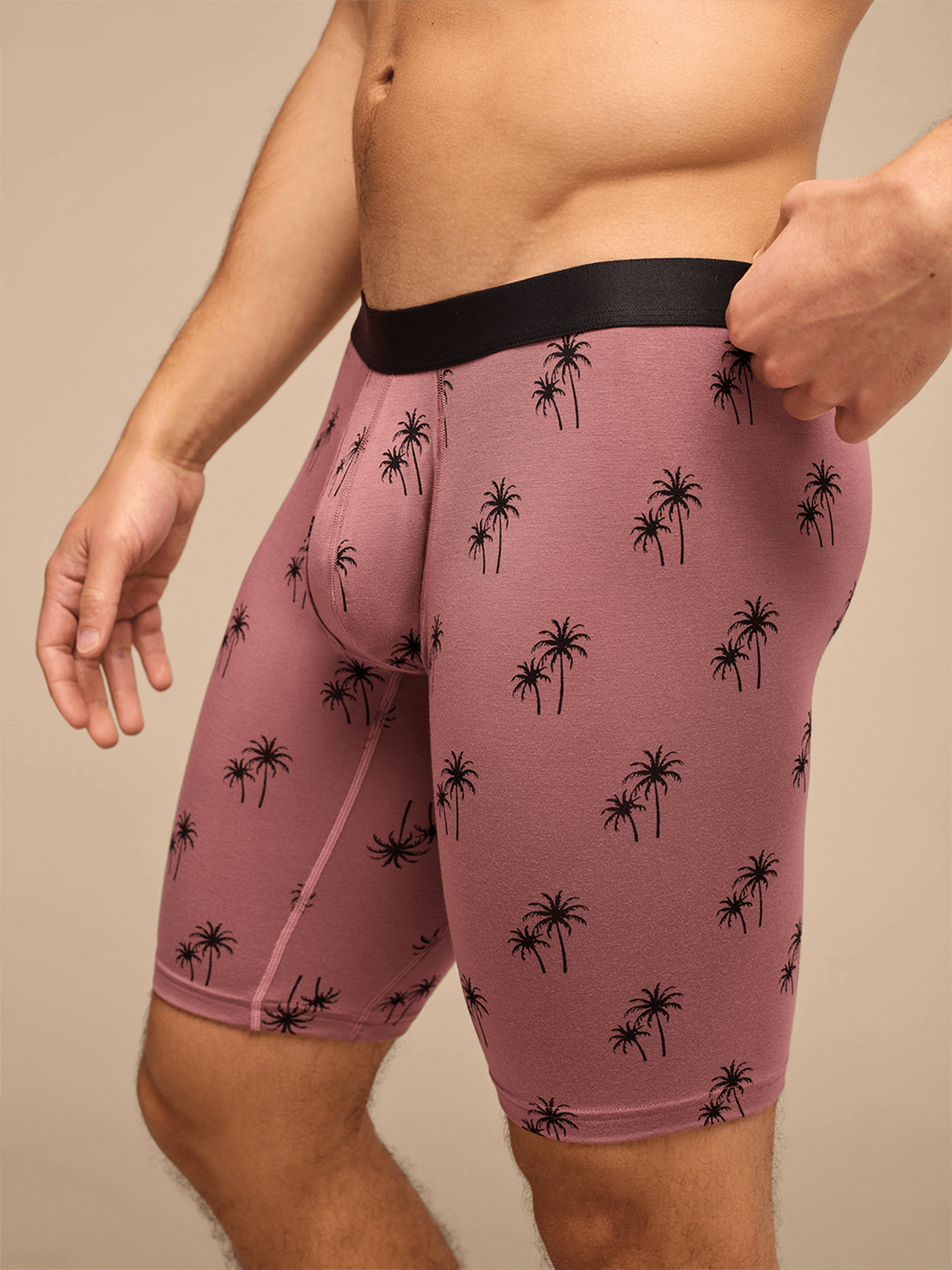 UltraModal™ Core Long Boxer Brief w/ Fly | Faded Palms