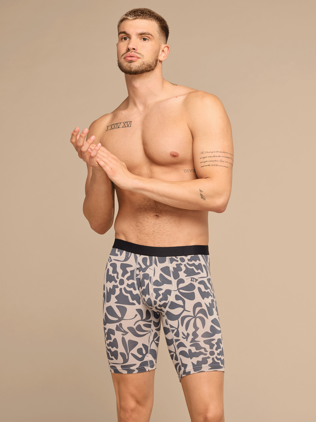 UltraModal™ Core Long Boxer Brief w/ Fly | Grey Heatwave