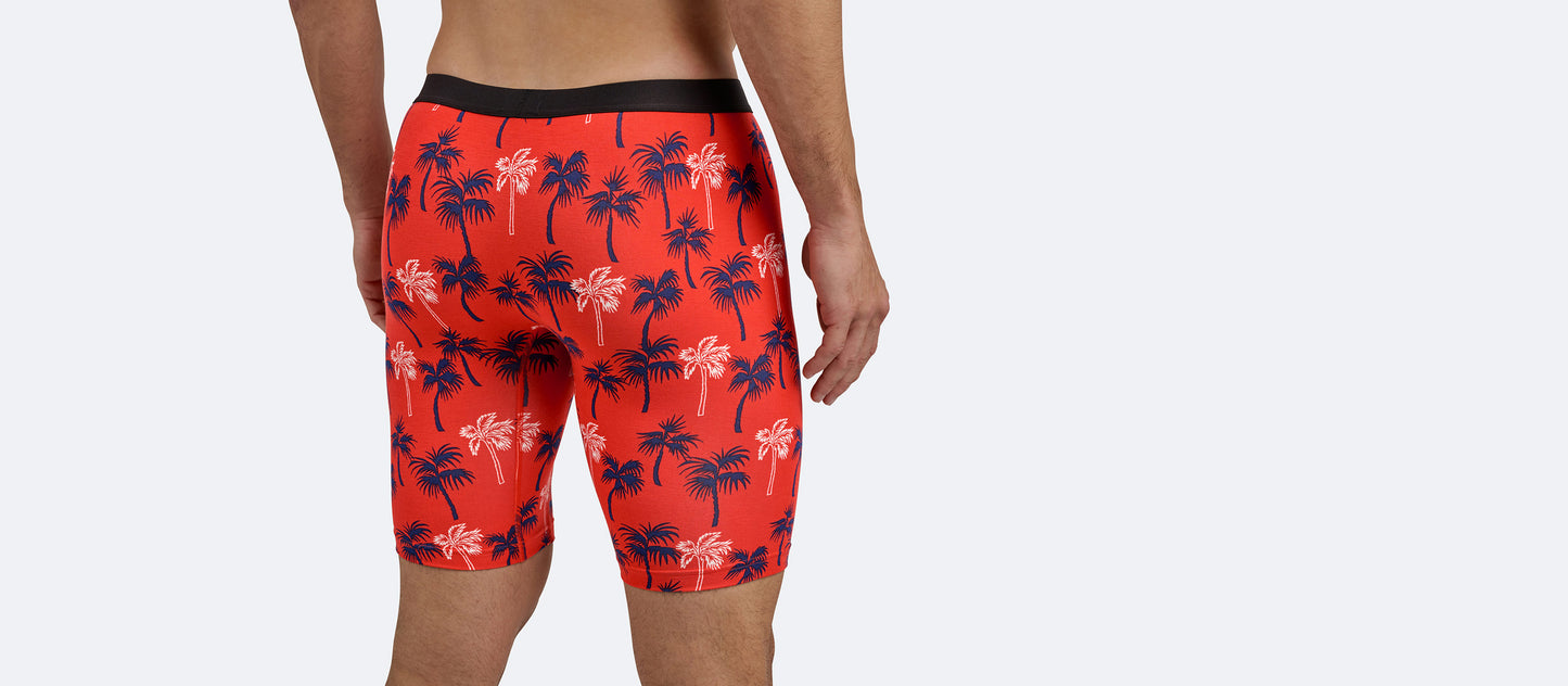 UltraModal™ Core Long Boxer Brief w/ Fly | Nautical Palms