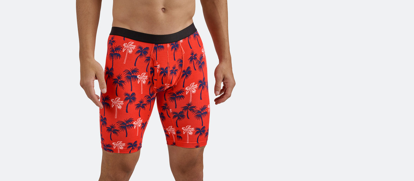 UltraModal™ Core Long Boxer Brief w/ Fly | Nautical Palms