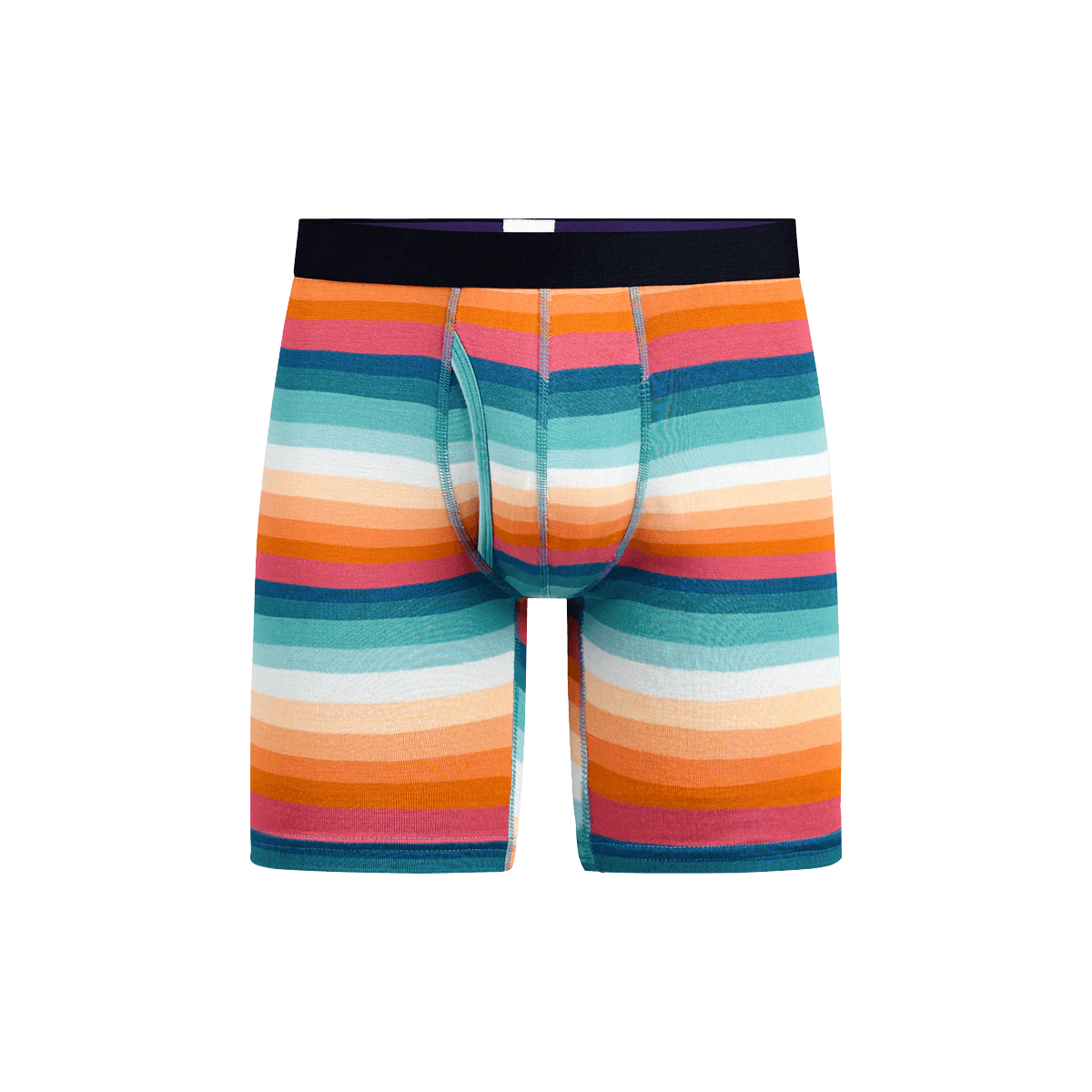 UltraModal™ Core Long Boxer Brief w/ Fly | Pool Stripes