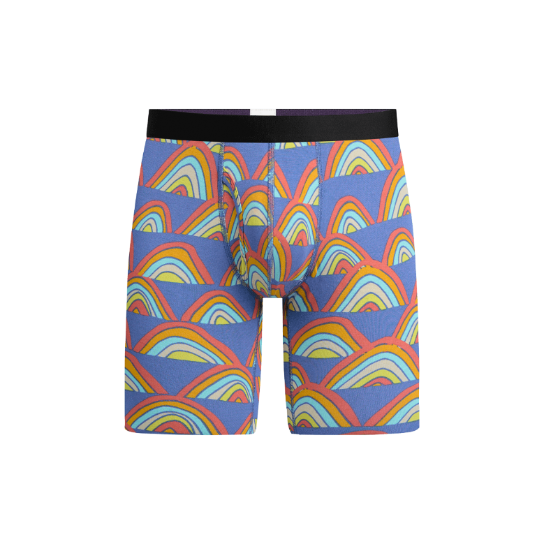 UltraModal™ Core Long Boxer Brief w/ Fly | Retro Rainbows