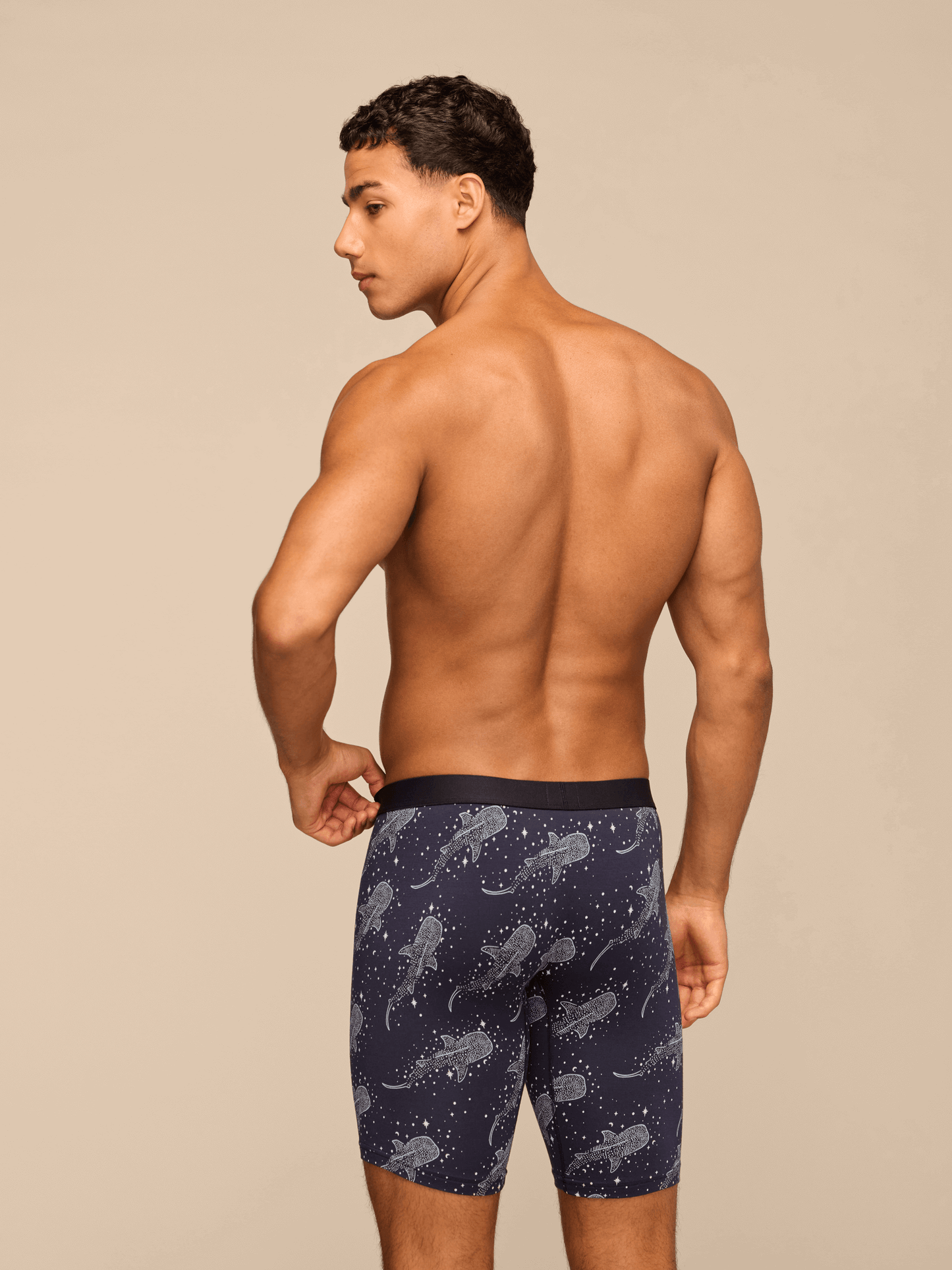 UltraModal™ Core Long Boxer Brief w/ Fly | Starry Sharks