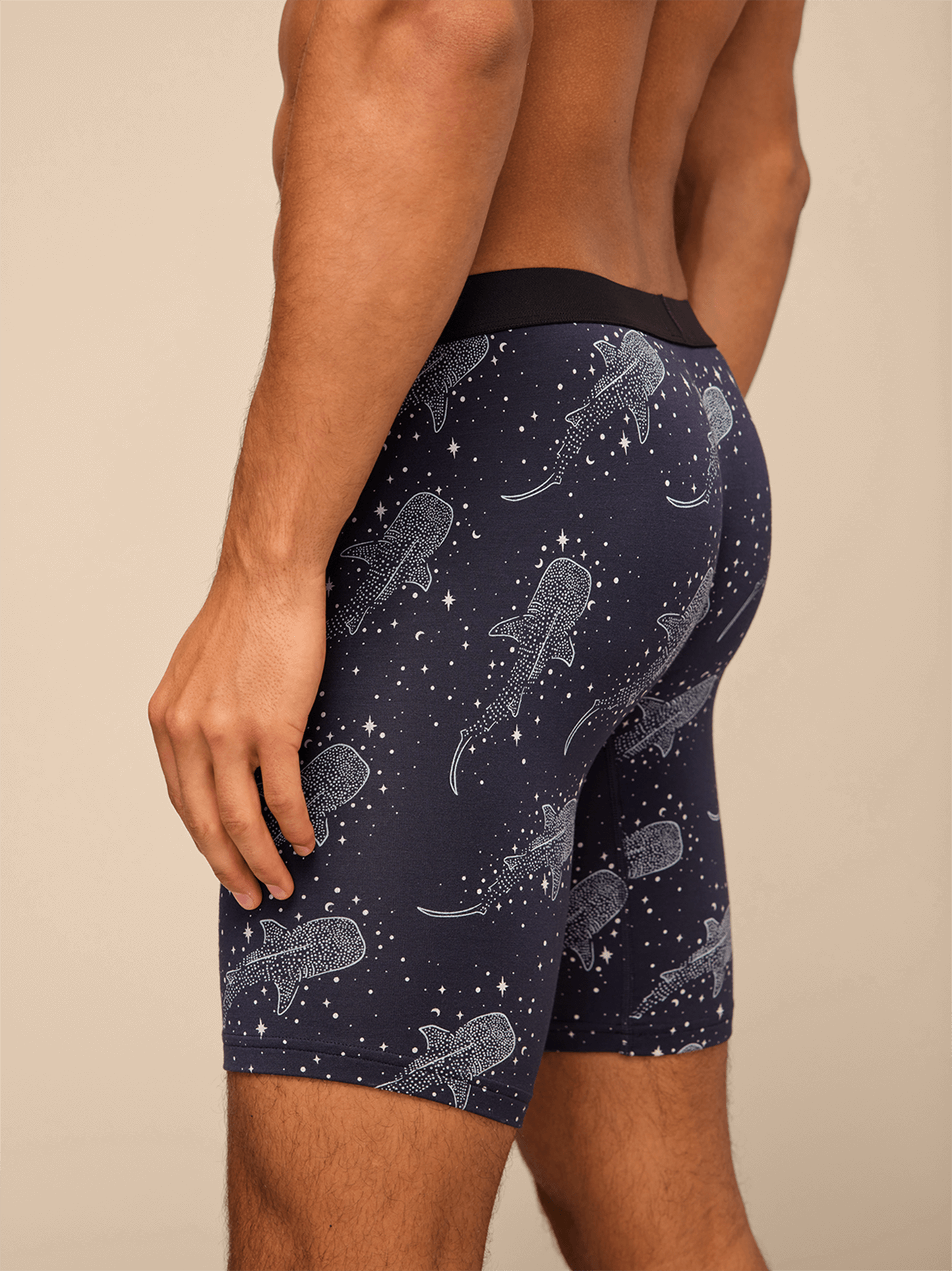 UltraModal™ Core Long Boxer Brief w/ Fly | Starry Sharks