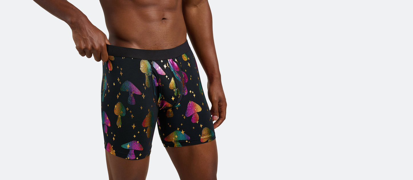 UltraModal™ Core Ball Caddy™ Boxer Brief w/ Fly | Disco Shrooms