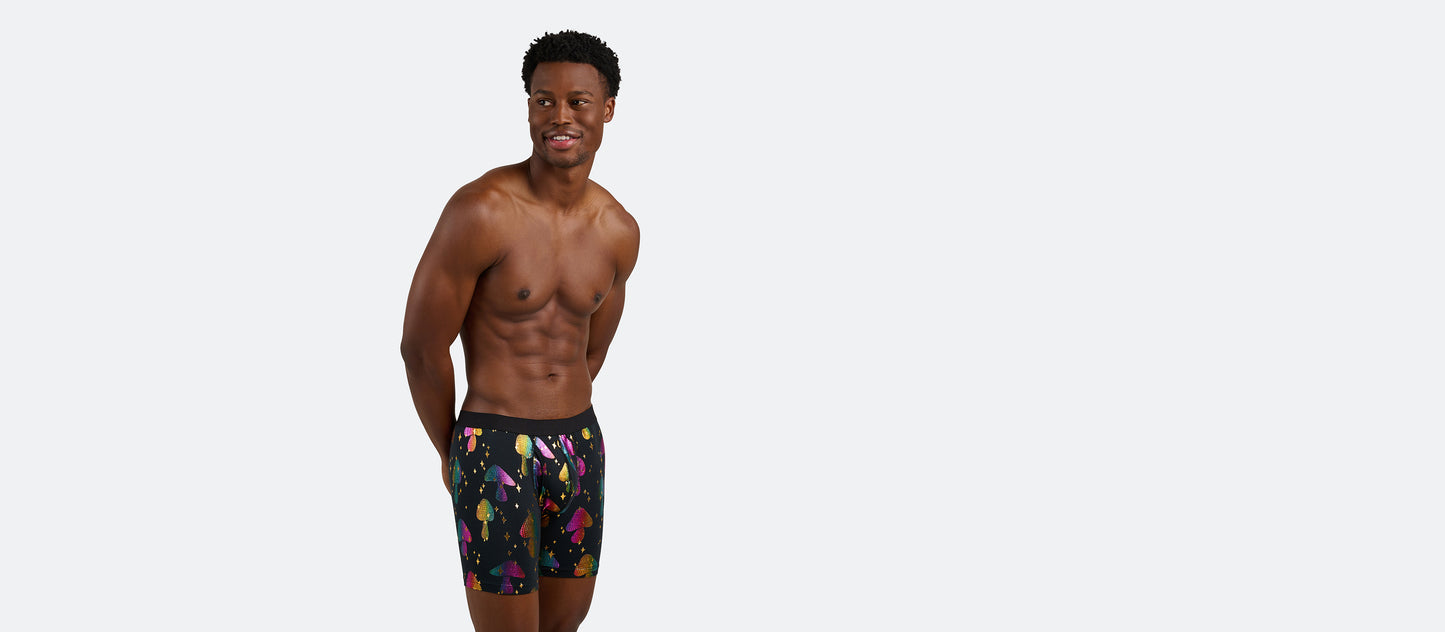 UltraModal™ Core Ball Caddy™ Boxer Brief w/ Fly | Disco Shrooms