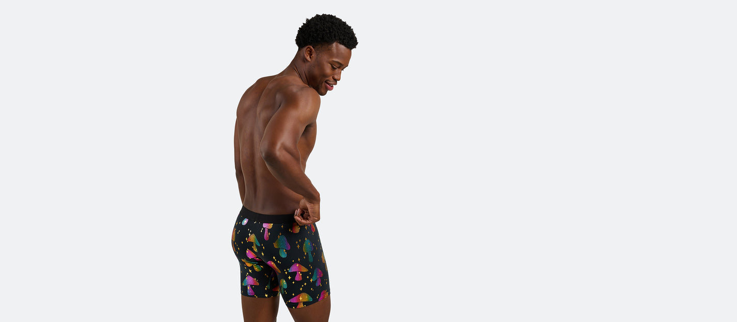 UltraModal™ Core Ball Caddy™ Boxer Brief w/ Fly | Disco Shrooms
