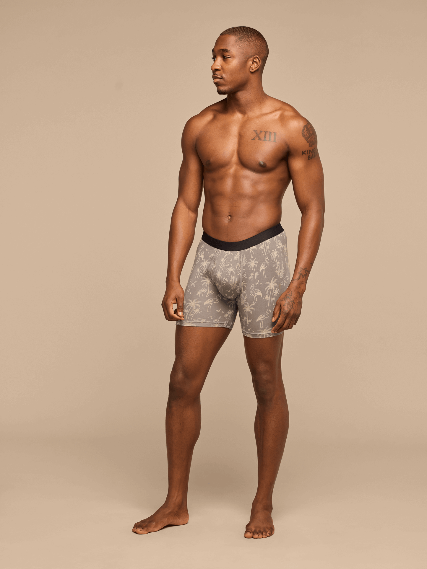 UltraModal™ Core Ball Caddy™ Boxer Brief w/ Fly | Grey Wild Life