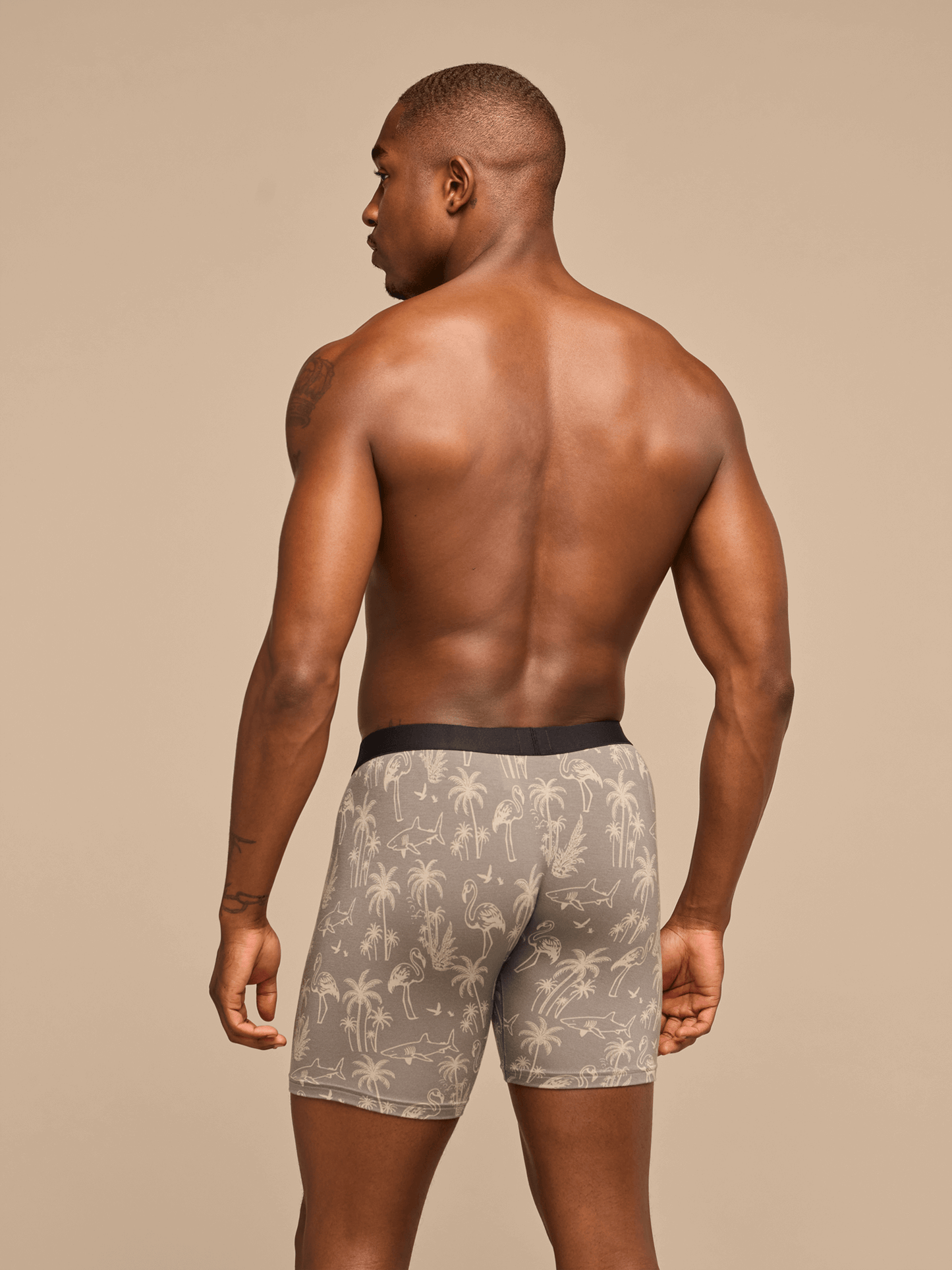 UltraModal™ Core Ball Caddy™ Boxer Brief w/ Fly | Grey Wild Life