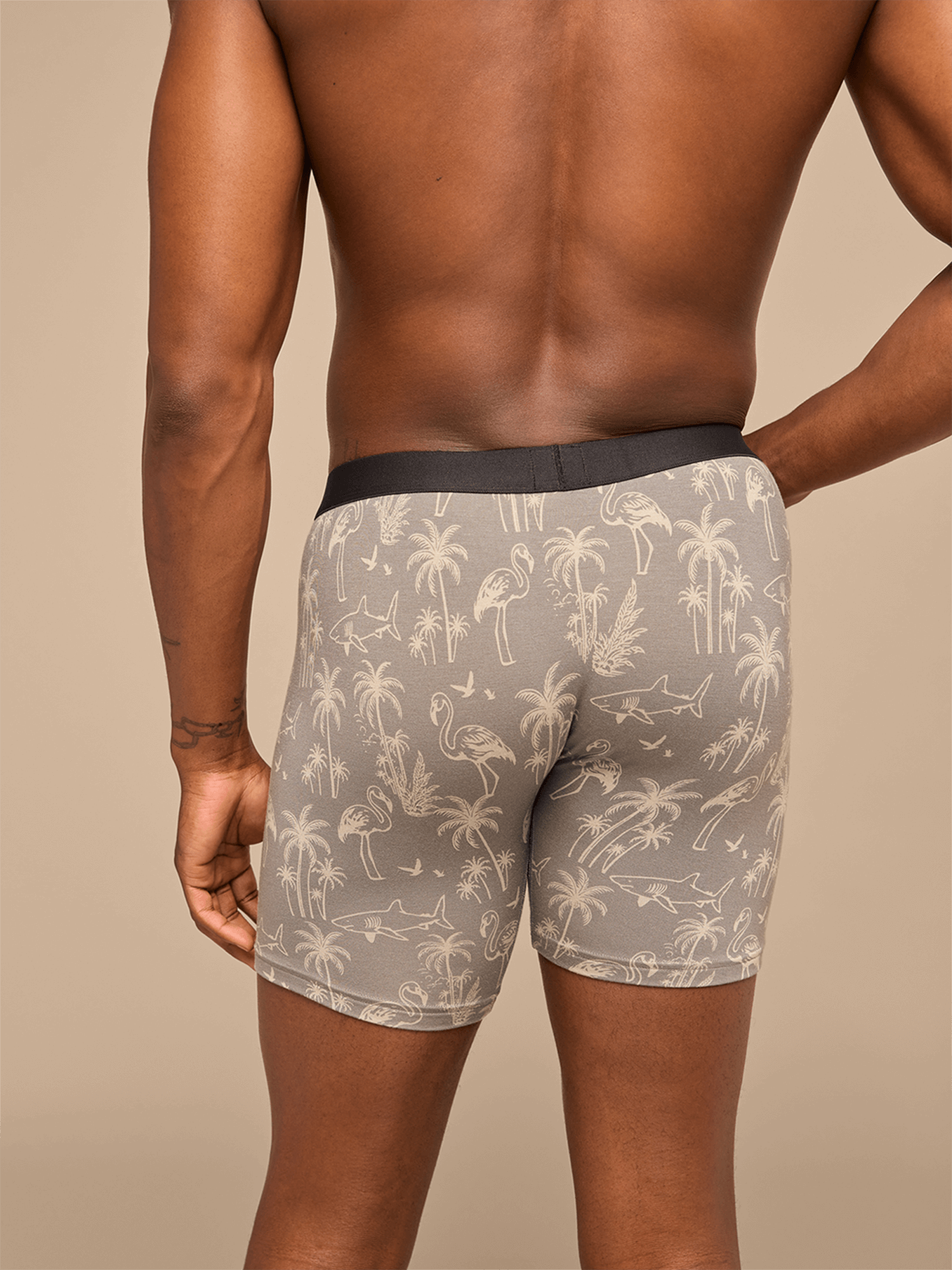 UltraModal™ Core Ball Caddy™ Boxer Brief w/ Fly | Grey Wild Life