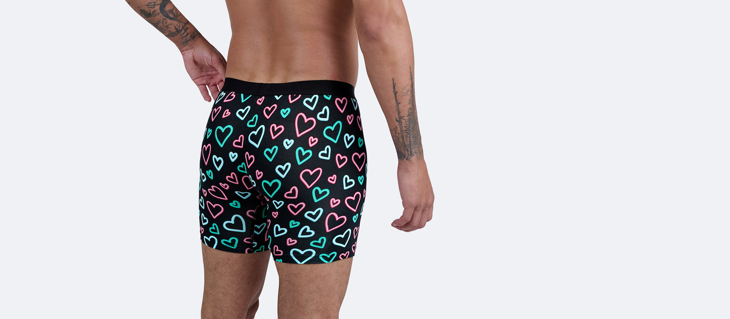 UltraModal™ Core Ball Caddy™ Boxer Brief w/ Fly | Electric Hearts
