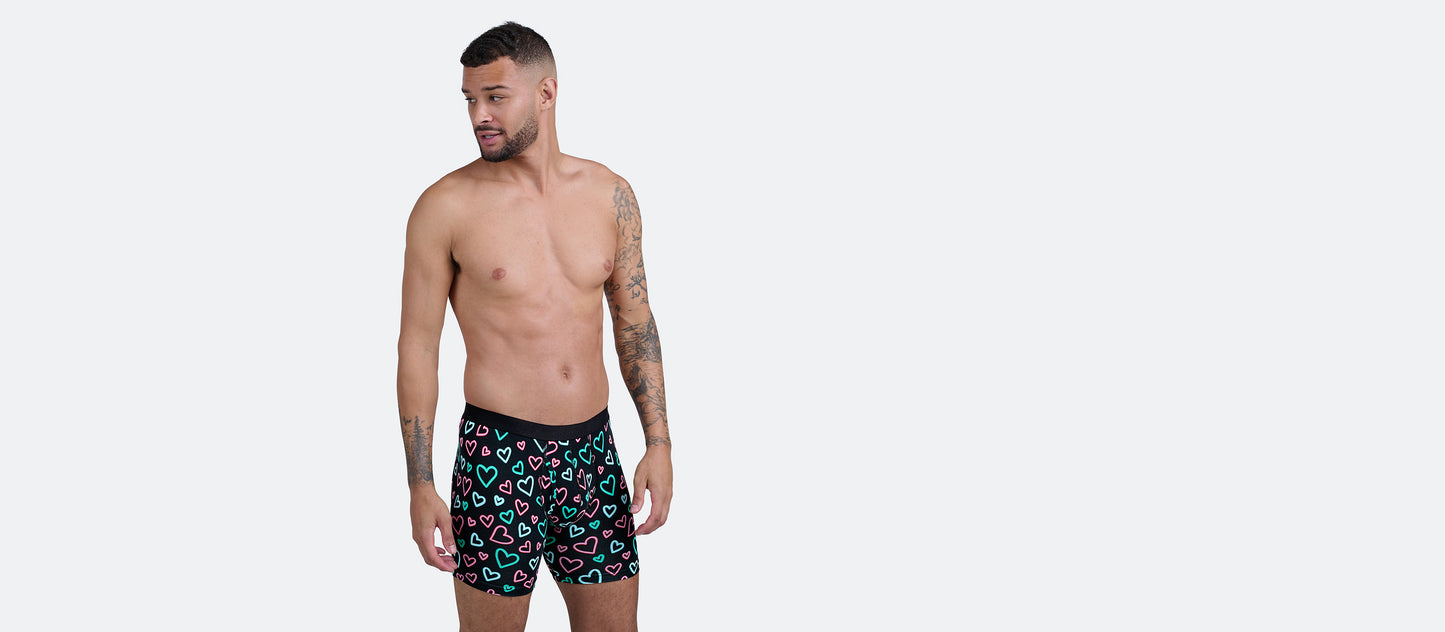 UltraModal™ Core Ball Caddy™ Boxer Brief w/ Fly | Electric Hearts