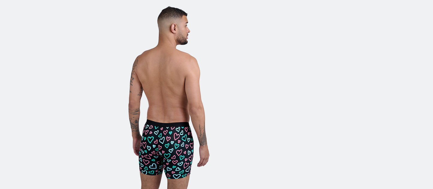 UltraModal™ Core Ball Caddy™ Boxer Brief w/ Fly | Electric Hearts
